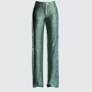 Finesse Studios Dixon Cargo Glitter Shimmer Pants Size XL 36”